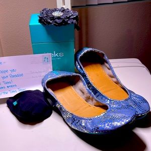 Tieks Paradise Blue — Size 10. Excellent Condition.